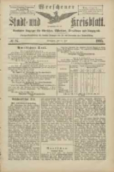 Wreschener Stadt und Kreisblatt: amtlicher Anzeiger für Wreschen, Miloslaw, Strzalkowo und Umgegend 1905.07.27 Nr87