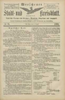 Wreschener Stadt und Kreisblatt: amtlicher Anzeiger f&uuml;r Wreschen, Miloslaw, Strzalkowo und Umgegend 1905.08.19 Nr98
