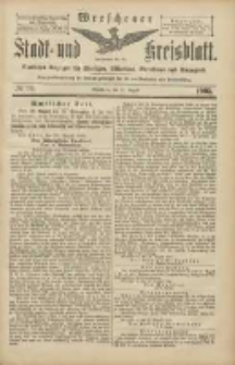 Wreschener Stadt und Kreisblatt: amtlicher Anzeiger f&uuml;r Wreschen, Miloslaw, Strzalkowo und Umgegend 1905.08.22 Nr99