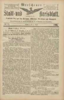 Wreschener Stadt und Kreisblatt: amtlicher Anzeiger für Wreschen, Miloslaw, Strzalkowo und Umgegend 1905.08.22 Nr99