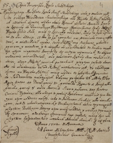 Copia uniwersału króla szwedzkiego 18 9bra 1702