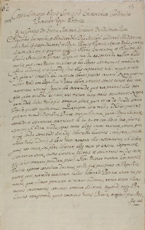 Copia literarum Regis Sueciae ad Eminentmum cardinalem primatem Regni Poloniae 24.01.1703
