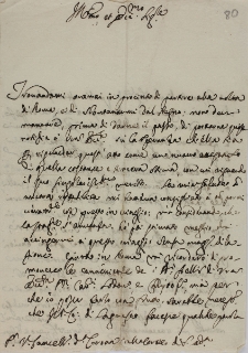 List NN do Jana Szembeka 23 8bris 1706