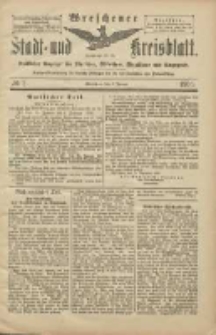 Wreschener Stadt und Kreisblatt: amtlicher Anzeiger f&uuml;r Wreschen, Miloslaw, Strzalkowo und Umgegend 1906.01.06 Nr2