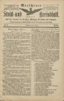 Wreschener Stadt und Kreisblatt: amtlicher Anzeiger f&uuml;r Wreschen, Miloslaw, Strzalkowo und Umgegend 1906.01.09 Nr3