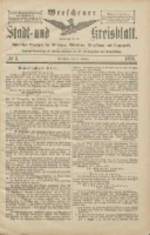 Wreschener Stadt und Kreisblatt: amtlicher Anzeiger f&uuml;r Wreschen, Miloslaw, Strzalkowo und Umgegend 1906.01.11 Nr4