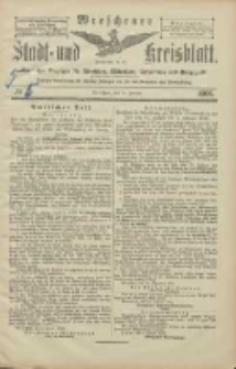 Wreschener Stadt und Kreisblatt: amtlicher Anzeiger f&uuml;r Wreschen, Miloslaw, Strzalkowo und Umgegend 1906.01.13 Nr5