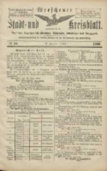 Wreschener Stadt und Kreisblatt: amtlicher Anzeiger f&uuml;r Wreschen, Miloslaw, Strzalkowo und Umgegend 1906.04.14 Nr44