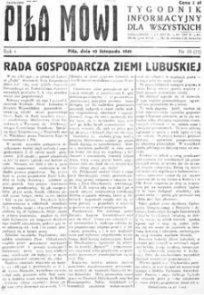 Piła M&oacute;wi 1946.11.10 Nr10(11)