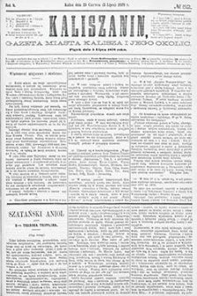 Kaliszanin: gazeta miasta Kalisza i jego okolic 1878.07.05 Nr52