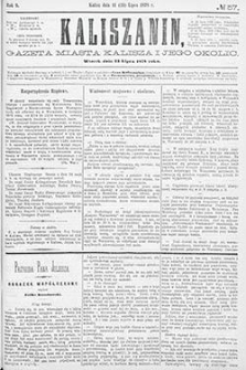 Kaliszanin: gazeta miasta Kalisza i jego okolic 1878.07.23 Nr57