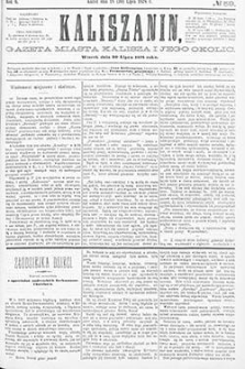 Kaliszanin: gazeta miasta Kalisza i jego okolic 1878.07.30 Nr59