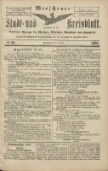 Wreschener Stadt und Kreisblatt: amtlicher Anzeiger f&uuml;r Wreschen, Miloslaw, Strzalkowo und Umgegend 1906.06.16 Nr69