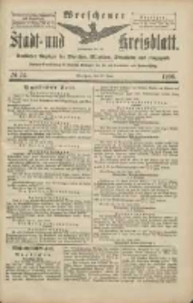 Wreschener Stadt und Kreisblatt: amtlicher Anzeiger f&uuml;r Wreschen, Miloslaw, Strzalkowo und Umgegend 1906.06.28 Nr74