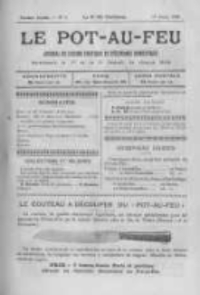 Le Pot-au-feu: journal de cuisine pratique et d'economie domestique. 1898 An.6 No.8