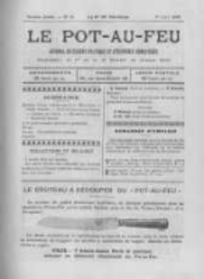 Le Pot-au-feu: journal de cuisine pratique et d'economie domestique. 1898 An.6 No.15