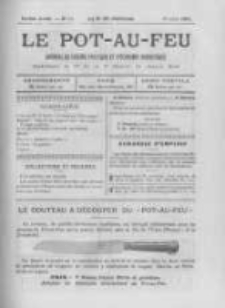 Le Pot-au-feu: journal de cuisine pratique et d'economie domestique. 1898 An.6 No.16