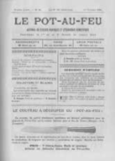 Le Pot-au-feu: journal de cuisine pratique et d'economie domestique. 1898 An.6 No.19