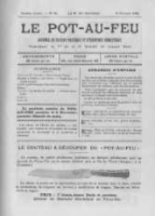 Le Pot-au-feu: journal de cuisine pratique et d'economie domestique. 1898 An.6 No.20
