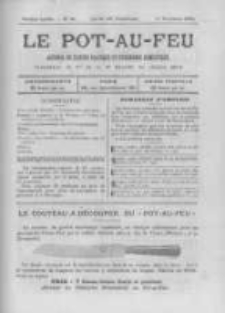 Le Pot-au-feu: journal de cuisine pratique et d'economie domestique. 1898 An.6 No.21