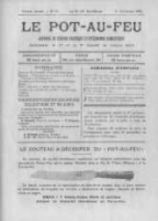 Le Pot-au-feu: journal de cuisine pratique et d'economie domestique. 1898 An.6 No.23