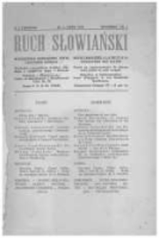 Ruch Słowiański: miesięcznik poświęcony życiu i kulturze Słowian. 1928 R.1 nr1