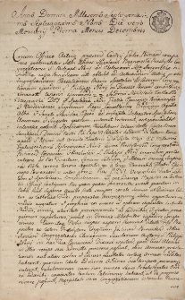 Dokument tyczący się ks. A. M. Bagnowskiego filipina poznańskiego