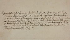 Świadectwo chrztu J&oacute;zefa Bucholtza