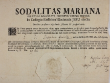 Dokument Zgromadzenia księży Marianów dotyczący Józefa Buholtza z 29.06.1760
