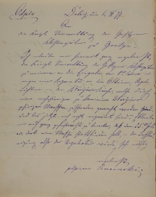 Odpis listu Szczanieckiego 06.02.1877
