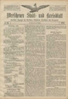 Wreschener Stadt und Kreisblatt: amtlicher Anzeiger f&uuml;r Wreschen, Miloslaw, Strzalkowo und Umgegend 1906.08.18 Nr96