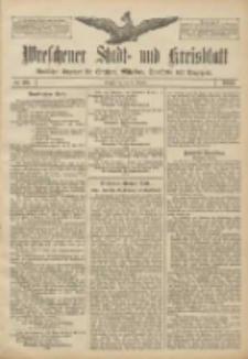 Wreschener Stadt und Kreisblatt: amtlicher Anzeiger f&uuml;r Wreschen, Miloslaw, Strzalkowo und Umgegend 1906.08.25 Nr99