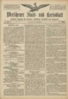 Wreschener Stadt und Kreisblatt: amtlicher Anzeiger f&uuml;r Wreschen, Miloslaw, Strzalkowo und Umgegend 1906.09.22 Nr111