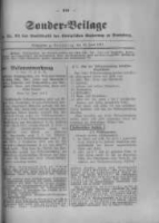 Amtsblatt der K&ouml;niglichen Preussischen Regierung zu Bromberg. 1917.06.16 No.24