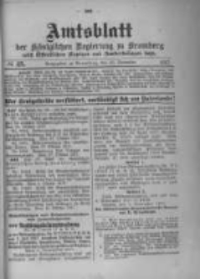 Amtsblatt der K&ouml;niglichen Preussischen Regierung zu Bromberg. 1917.11.10 No.45