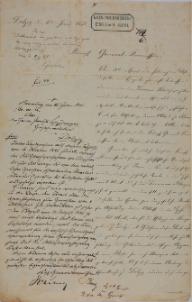 List ks. Szczodrowskiego do Królewskiej Komisji Generalnej w Bydgoszczy 06.06.1881