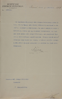 Odpowiedz Konsystorz na zapytanie ks. Olszewskiego 02.07.1901