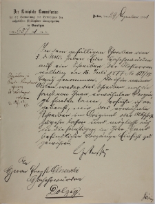 List do ks. Olszewskiego 29.11.1901