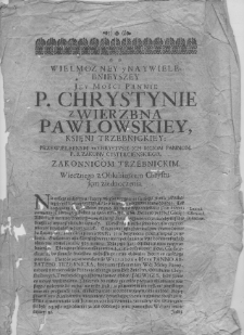 List ks. Stanisława Sannera do ksieni Trzebnickiej Krystyny Pawłowskiej z Wierzbna