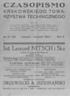 Czasopismo Krakowskiego Towarzystwa Technicznego. 1920 R.4 nr11-12