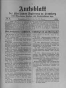 Amtsblatt der K&ouml;niglichen Preussischen Regierung zu Bromberg. 1918.01.12 No.2