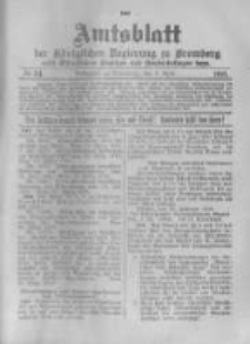 Amtsblatt der K&ouml;niglichen Preussischen Regierung zu Bromberg. 1918.04.06 No.14