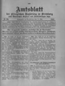 Amtsblatt der K&ouml;niglichen Preussischen Regierung zu Bromberg. 1918.05.11 No.19