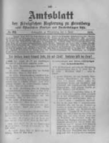 Amtsblatt der K&ouml;niglichen Preussischen Regierung zu Bromberg. 1918.06.01 No.22