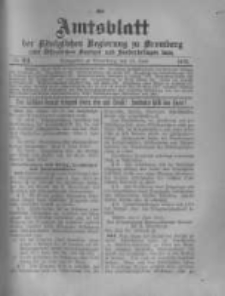 Amtsblatt der K&ouml;niglichen Preussischen Regierung zu Bromberg. 1918.06.15 No.24