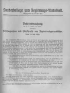 Amtsblatt der K&ouml;niglichen Preussischen Regierung zu Bromberg. 1918.07.13 No.28