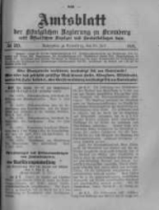 Amtsblatt der K&ouml;niglichen Preussischen Regierung zu Bromberg. 1918.07.20 No.29