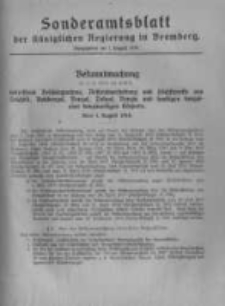 Amtsblatt der K&ouml;niglichen Preussischen Regierung zu Bromberg. 1918.08.03 No.31