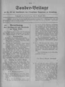Amtsblatt der K&ouml;niglichen Preussischen Regierung zu Bromberg. 1918.08.17 No.33