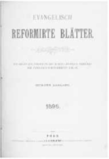Evangelisch Reformirte Bl&auml;tter. 1896 Jg.6 nr1